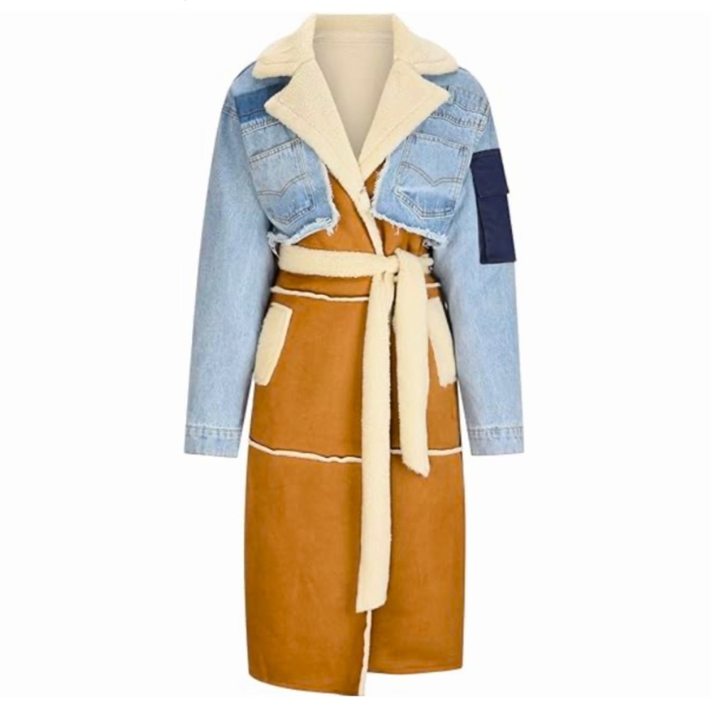 Denim Patchwork Coat